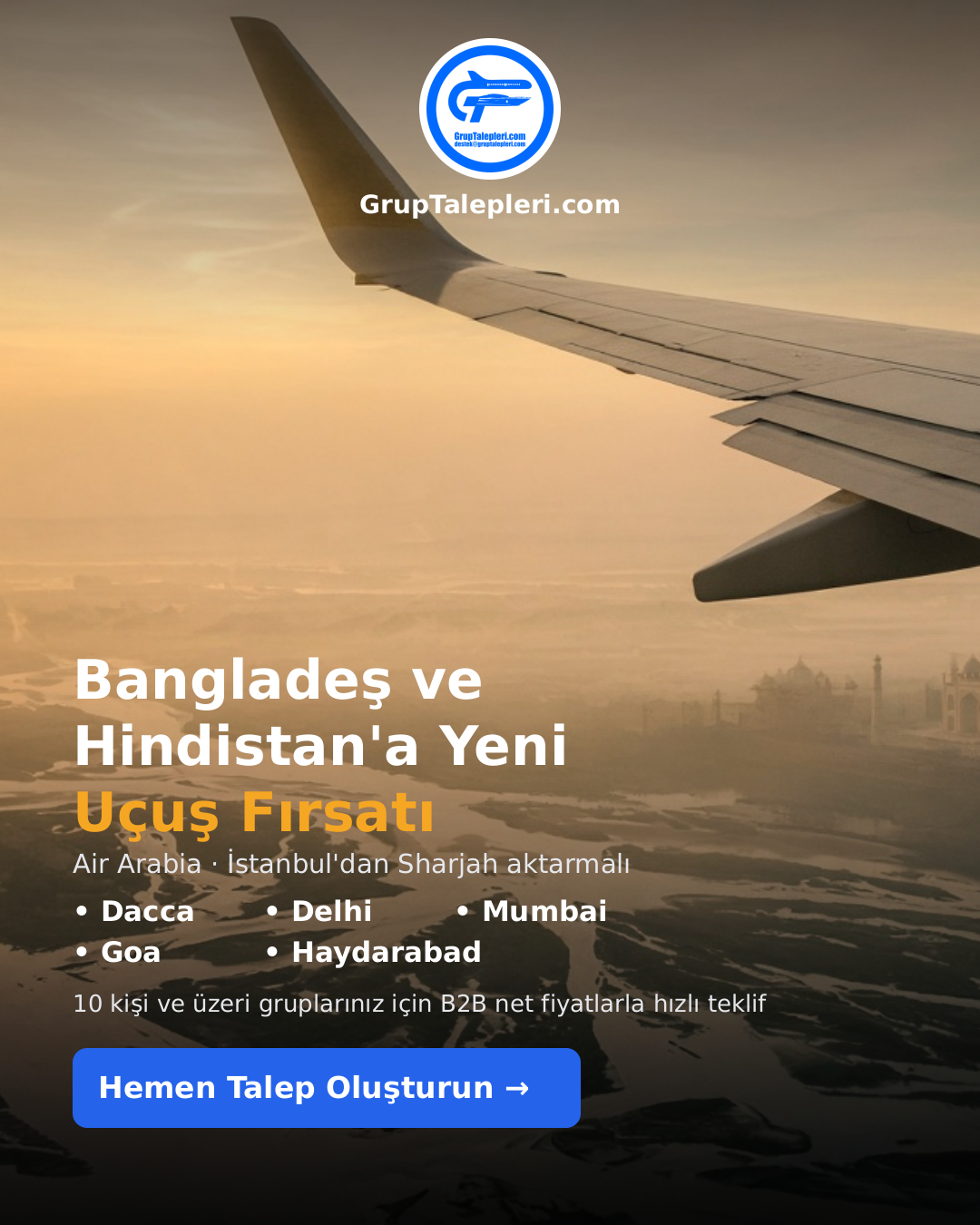 Bangladeş ve Hindistan'a Yeni Uçuş Fırsatı
