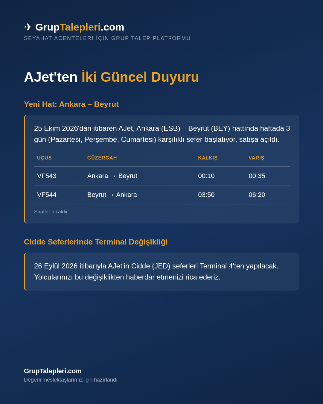 AJet Duyuruları